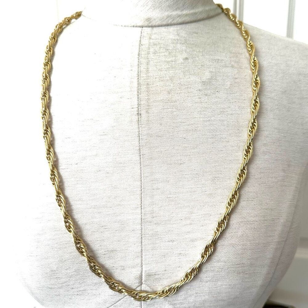 Whiting Davis gold tone chain necklace